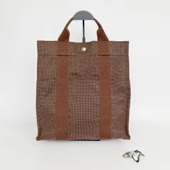 【中古】Hermes エルメス エールライン アドPM リュックサック バックパック キャンバス ブラウン 金具シルバー ヴィンテージ レディース HIBUOCHI VINTAGE hboc260803a06のサムネイル