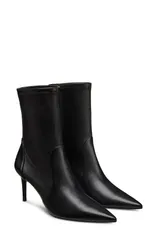 スチュアート ワイツマン レディース シューズ ブーツ・レインブーツ Stuart Weitzman Stuart Pointed Toe Bootie Black Black ブラックのサムネイル