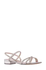 ニナ レディース シューズ ヒール サンダル Nina Sonja Slingback Sandal Silver シルバーのサムネイル