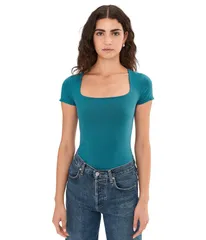 フリーピープル レディース トップス シャツ Free People Clean Linesunfade Baby Tee Still Seaのサムネイル