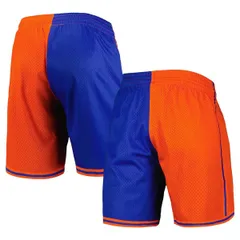 ミッチェルネス メンズ ボトムス ハーフパンツ・ショーツ ショートパンツ Mens Mitchell Ness BlueOrange New Yorknicks Hardwood Classics 1のサムネイル