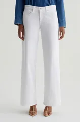 エージー レディース ボトムス デニムパンツ ワイドレッグ ローライズ ジーンズ AG Adria Low Rise Relaxed Wide Leg Jeans Gallery White ホワイトのサムネイル