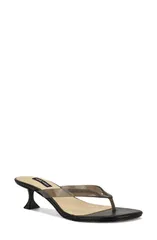 ナインウェスト レディース シューズ ヒール Nine West Crisee Kitten Heel Flip Flop Black ブラックのサムネイル