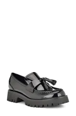 ナインウェスト レディース シューズ スリッポン・ローファー プラットフォーム Nine West Garry Platform Tasseloafer Black Patent ブラックのサムネイル