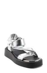 ダナ キャラン ニューヨーク レディース シューズ パンプス プラットフォーム サンダル DKNY Platform Sandal Silver シルバーのサムネイル