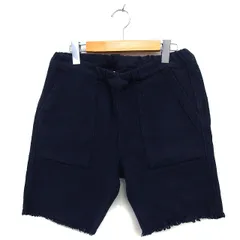 ピッグアンドルースター PIG&ROOSTER ショートパンツ フリンジ ドローストリング コットン 綿 40 紺 ネイビー /NT10のサムネイル
