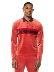 セルジオタッキーニ メンズ トップス ポロシャツ Sergio Tacchini Banda Velour Polo Hot Sauceのサムネイル