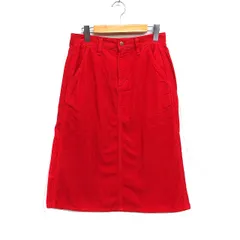ラングラー WRANGLER × ビームスライツ BEAMS Lights コーデュロイ トラペーズ スカート ひざ丈 無地 コットン 綿 M レッド 赤 /FT43のサムネイル