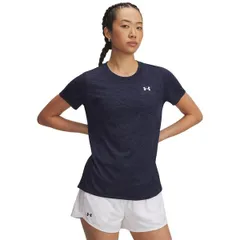 アンダーアーマー レディース トップス シャツ Under Armour Tech Twist Short Sleeve Womens Navy ネイビーのサムネイル