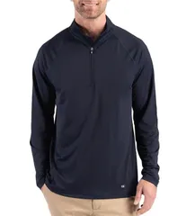 カッターアンドバック メンズ アウター ニット・セーター ハーフジップ トール Cutter Buck Big Tall Prospect Featherlight Stretch Quarter Zのサムネイル