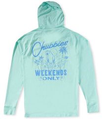 チャビーズ メンズ アウター パーカー・スウェット Chubbiesun Long Sleeve Lightweight Performance Hoodie Teal ティールのサムネイル