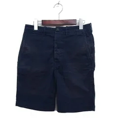 サイ ベーシックス SCYE BASICS ショートパンツ ストレートコットン 綿 ジップフライ 無地 29 紺 ネイビー /NT28のサムネイル