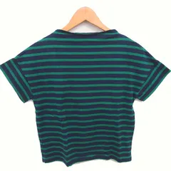 マリンフランセーズ LA MARINE FRANCAISE カットソー Tシャツ ボーダー 綿 コットン 半袖 ネイビー グリーン 紺 緑 /TTのサムネイル