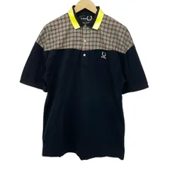 RAF SIMONS(ラフシモンズ) 半袖ポロシャツ サイズ36 S メンズ - 黒×ブラウン×マルチ チェック柄/×FRED PERRYコラボのサムネイル