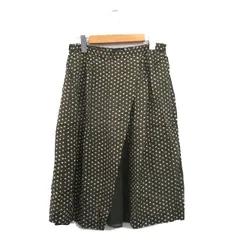 パドカレ pas de calais フレア スカート ロング 総柄 38 グリーン 緑 /KT8のサムネイル