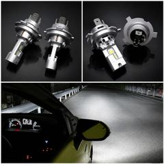 トヨタ スープラ S61.2～S63.7 GA/MA70系 爆光 改良版 CSP LEDヘッドライト H4 特注ハイパワーチップ搭載 純白 車検対応 冷却ファン搭載 取付角度360度調整可能 2個セット 新品 送料無料