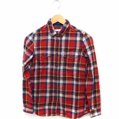 ルクスルフト Luxluft シャツ ブラウス チェック 長袖 コットン 綿 36 レッド 赤 /FT26のサムネイル