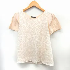 ロッソ ROSSO アーバンリサーチ カットソー Tシャツ 半袖 総柄 フレア袖 free ベージュ /ST39のサムネイル