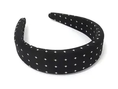 CELINE セリーヌ カチューシャ マイクロ トリオンフ ヘッドバンド ブラック系 シルク レディース ヘアアクセサリー 美品のサムネイル