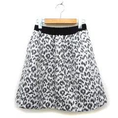ジュエルチェンジズ Jewel Changes アローズ スカート フレア ミニ ゆったり ヒョウ柄 レオパード柄 ジャガード グレー /NT30のサムネイル
