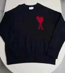 AMI ハート アンタジア セーター ウールニット XL ブラック 出品のサムネイル