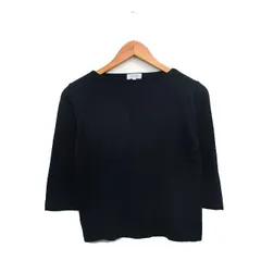 ランバン LANVIN カットソー Tシャツ 七分袖 ウール シンプル ネイビー 紺 /KT3のサムネイル