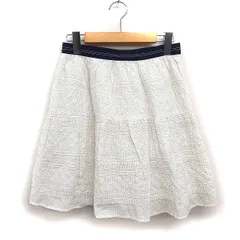 ダブルスタンダードクロージング ダブスタ DOUBLE STANDARD CLOTHING タグ付き ドット フレア スカート ミニ 刺繍 コットン 綿 ホワイト 白 /FT33のサムネイル