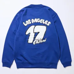 新品未使用 FREAK'S STORE フリークスストア SKATER JOHN × RYNO SPORTS × MLB PLAYERS OHTANI 17 バックプリントスウェット 長袖 ブルー Mサイズ 管理番号：2156M-1180のサムネイル