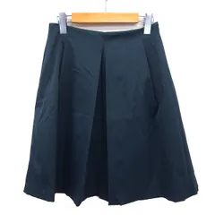デミルクス ビームス Demi-Luxe BEAMS タック フレア スカート ミニ コットン混 サイドジップ 38 チャコールグレー /NT15のサムネイル