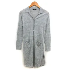ギャバジンケーティー Gabardine K.T ロング カーディガン サマーニット リネン混 スリット ハイゲージ 長袖 11 グレー /NT32のサムネイル
