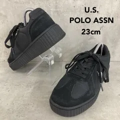 U.S. POLO ASSN ユーエスポロアッスン 23cm PL00813-1 GeeRA ジーラ 別注 厚底スニーカー ローカットスニーカー レースアップシューズ 厚底ソール カジュアルシューズ 靴 ブラック ★ ■■のサムネイル