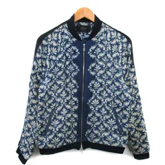 アルチザン ARTISAN ジャンパー ブルゾン フルジップ リネン 花柄 9 ネイビー 紺 /KT24のサムネイル