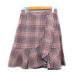 タラジャーモン  TARA JARMON フレア スカート ミニ コットン チェック 36 ピンク /KT1のサムネイル