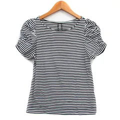 ミニマム MINIMUM カットソー Tシャツ 半袖 ボーダー 2 ブラック 黒 /KT2のサムネイル