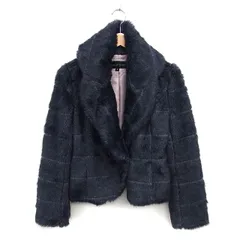 ジルスチュアート JILL STUART フェイクファー ジャケット アウター テーラード クロップド S 黒 ブラック /NT22のサムネイル