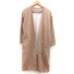 ショコラフィネローブ chocol raffine robe トッパー コート ロング 裏起毛 無地 シンプル F ベージュブラウン 茶 /HT7のサムネイル