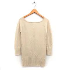 ビッキー VICKY COUTURE ニット チュニック セーター ラグランスリーブ リブ ラメ混 ウール 長袖 2 ベージュ /NT8のサムネイル