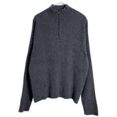 OLD NAVY オールドネイビー ハーフジップ リブニット コットンセーター ネイビー(メンズ XL)中古 古着 Y7232のサムネイル