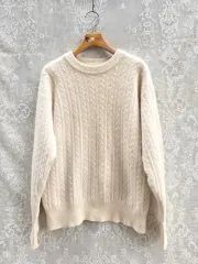 (made in scotland) ピュア カシミア 100% John Laing ジョン レイン ケーブル ニットのサムネイル