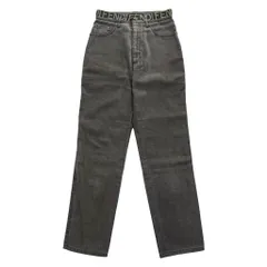 FENDI イタリア製 90年代 ヴィンテージ ロゴウエスト デニムパンツ ジーンズ L ブラウン グレー jeansのサムネイル