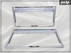 ★破損無し★ トヨタ純正 汎用 ナンバーフレーム ライセンスフレーム ナンバー枠 フレーム 2枚 RAV4 プリウス アクア VOXY シエンタのサムネイル
