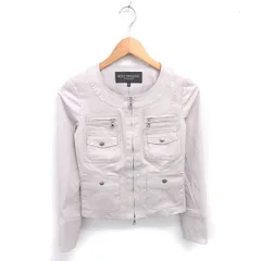 ボディドレッシングデラックス BODY DRESSING Deluxe ブルゾン ノーカラー ジャケット アウター 薄手 総裏地 36 ベージュ 茶 /TTのサムネイル