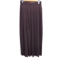 バジーレ BASILE 28 ニット プリーツ スカート ロング シルク混 無地 38 ブラウン 茶 /FTのサムネイル