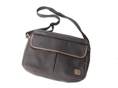 Dunhill ダンヒル PVC×レザー製ショルダーバッグ チャコールグレー×ダークブラウン 美品のサムネイル