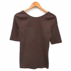 ルミノア Leminor カットソー Tシャツ 半袖 背開き コットン シンプル 1 ブラウン 茶 /KT20のサムネイル