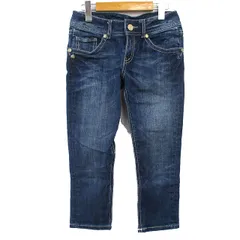 ピンキー&ダイアン ジーンズ ピンダイ Pinky&Dianne Jeans デニム ジーンズ クロップド丈 ウォッシュ加工 36 ブルー 青 /KT29のサムネイル