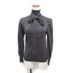 ボディドレッシングデラックス BODY DRESSING Deluxe ハイネック ニット セーター 長袖 リボン ウール 38 グレー 灰 /FT32のサムネイル