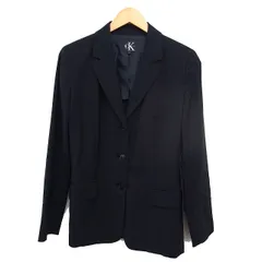 カルバンクラインシーケー Calvin Klein C.K テーラード ジャケット アウター 背抜き ウール スリット 4 黒 ブラック /NT33のサムネイル