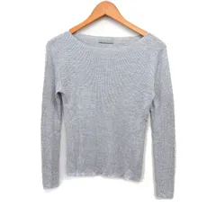 セオリーリュクス theory luxe リブ Tシャツ カットソー 長袖 ボートネック 無地 シルク 40 ライトグレー /FT18のサムネイル
