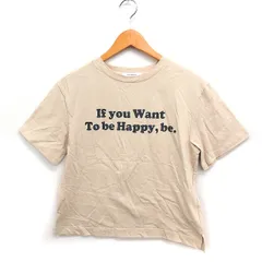ドゥアルシーヴ DOUX ARCHIVES プリント 半袖 Tシャツ カットソー 丸首 コットン 綿 M ベージュ /FT8のサムネイル
